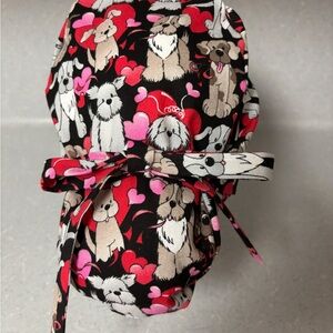 Valentines scrub cap with dogs